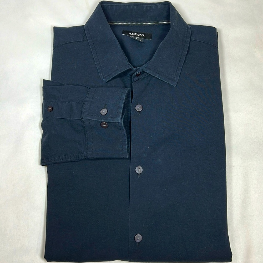 Alfani Men’s Black Buttondown Dress shirt Size L